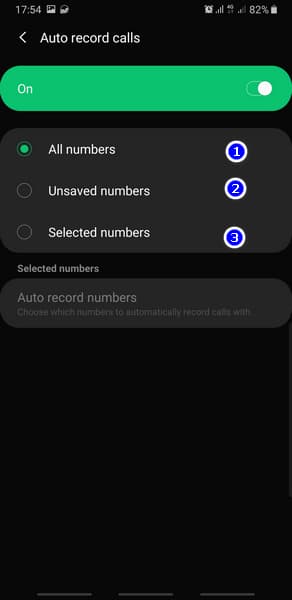 فعال کردن ضبط تماس گوشی Galaxy S8 با اندروید ۹٫۰Pie 