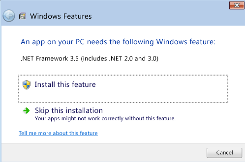 نصب NET Framework 3.5 در ويندوز8 